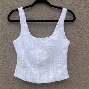 Princess Polly White Textured Blouse